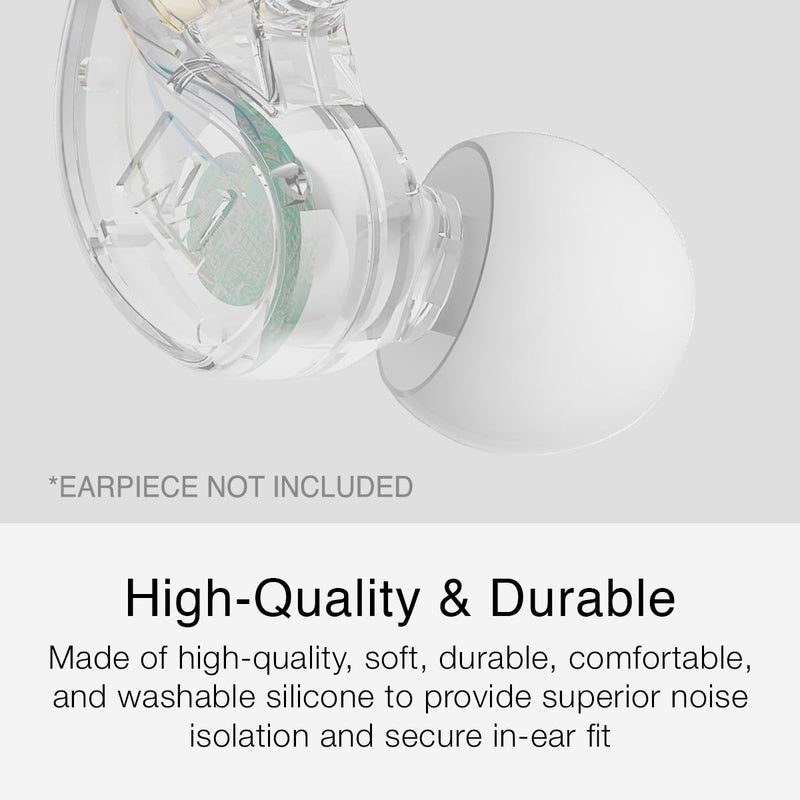 MEE audio Standard Eartips Ear Tip Combo Set (6 Pairs in Various Sizes, Clear) for M6 / M6 PRO / MX PRO series / Pinnacle P1 / P2 / X1 / X5 / X6 / M9B / M6B and Other Earphones, Earbuds - Image 3